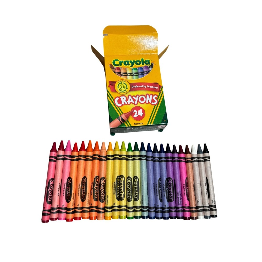 Crayola 24 Count Crayons Nontoxic Art Tools Assorted Colors 52-3024